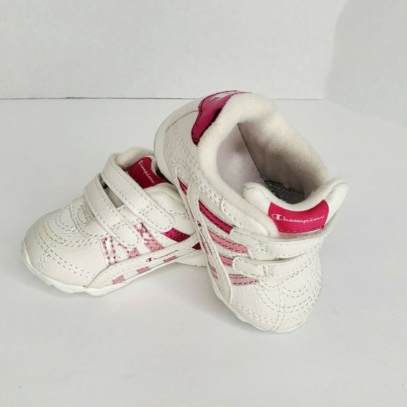 Champion Toddler Baby Girls White Pink Sneakers - Picture 6 of 6